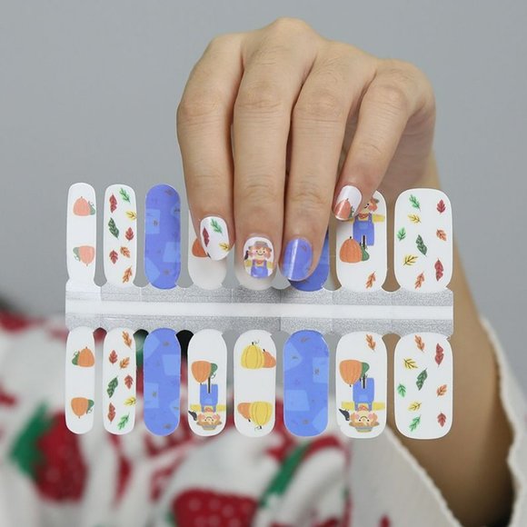 Fall Autumn Nail Wraps, Nail Stickers, Nail Art, Manicure - Picture 4 of 8